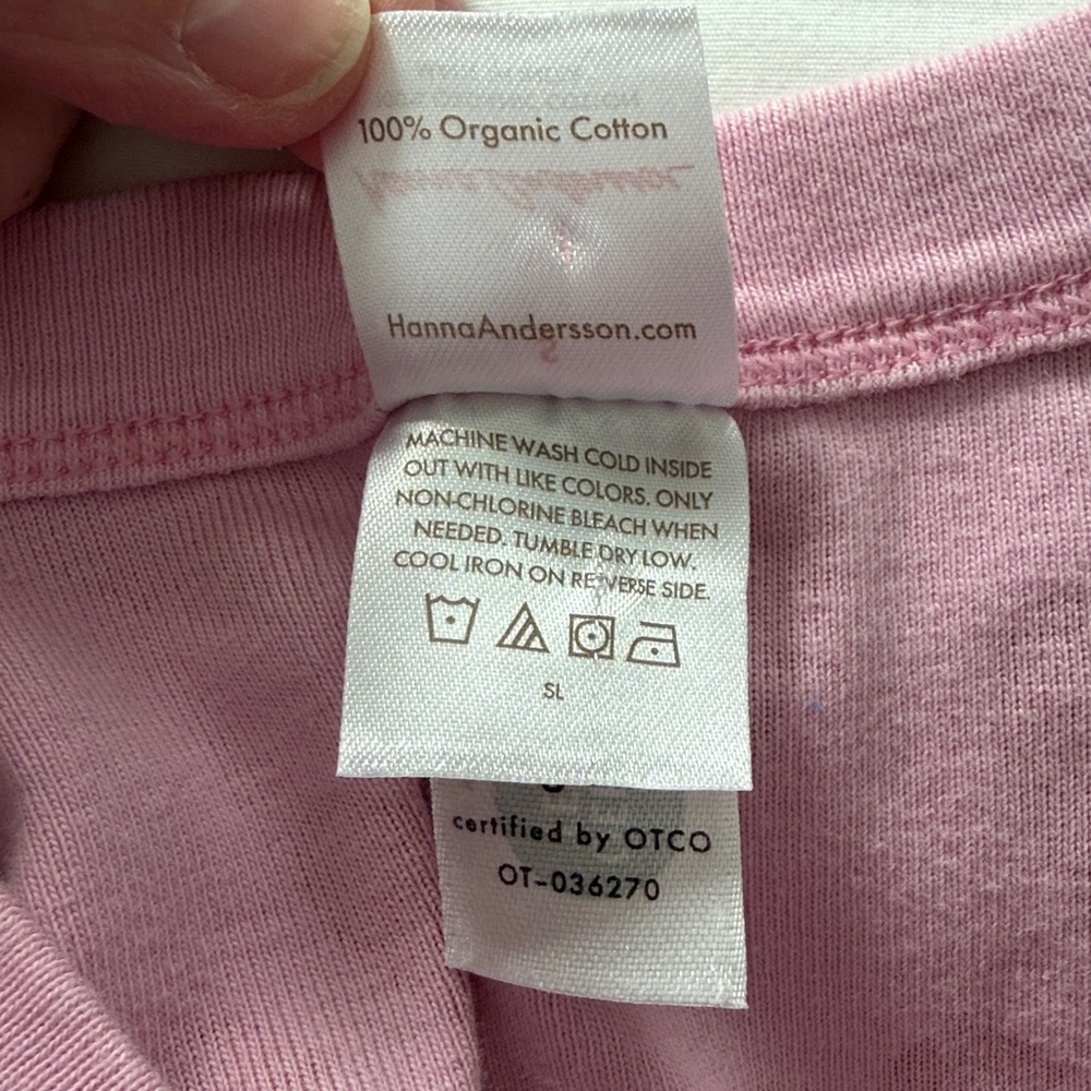 Hanna Andersson Pink Pajama Set with Red Hearts Adult Small Valentine’s Day - Picture 8 of 14
